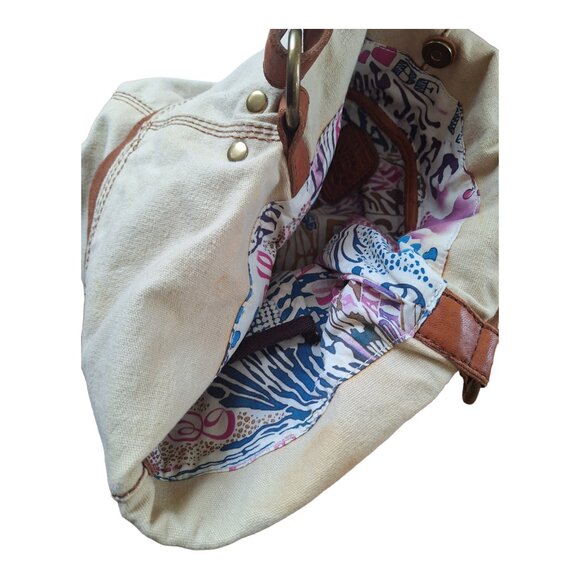 Lucky Brand Cream and Brown Shoulder Bag with Adjustable Straps - Picture 12 of 12